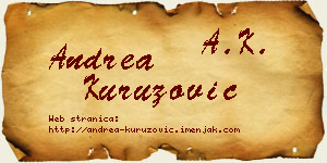 Andrea Kuruzović vizit kartica
